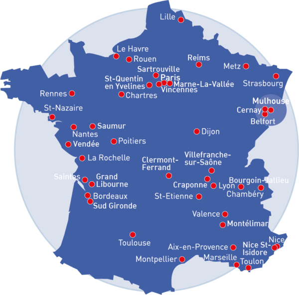 Carte Implantations France MerciPlus